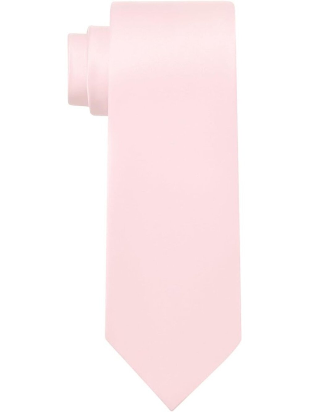 Men's Light Pink Solid Microfiber Plain Formal Silk Necktie For Business Dress